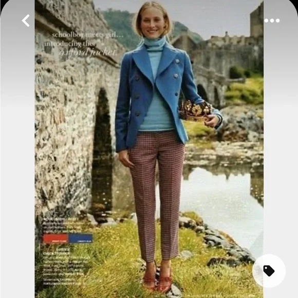 J. Crew Military Oxford Wool Blazer in Bright Flame in Size 0 - Picture 3 of 12